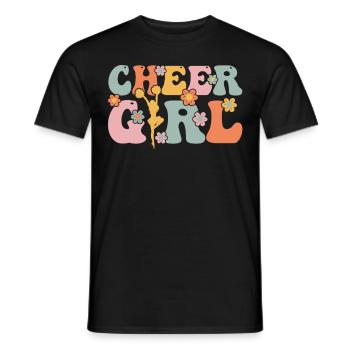 Groovy Cheerleading Cheerleader Cheer Squad - Men's T-Shirt - black - Front - AI Model Male 178 light (178cm)
