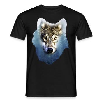 Loup - T-shirt homme - noir - Devant - AI Model Male 178 light (178cm)