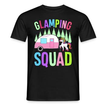 Glamping Team Glamper - Männer T-Shirt - Schwarz - Vorne - AI Model Male 178 light (178cm)