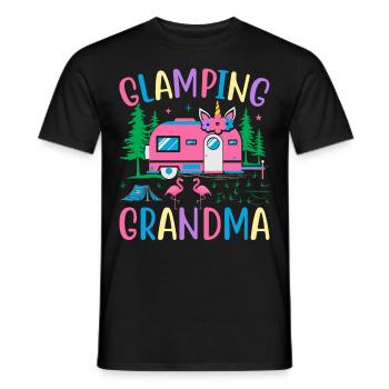 Weiblicher Glamper Wohnmobil Wohnwagen - Männer T-Shirt - Schwarz - Vorne - AI Model Male 178 light (178cm)