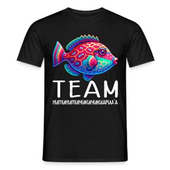 Baliste hawaïen Humuhumunukunukuapua’a - T-shirt homme - noir - Devant - AI Model Male 178 light (178cm)