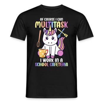 Funny Lunch Lady Cafeteria Crew - T-shirt homme - noir - Devant - AI Model Male 178 light (178cm)