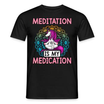 Yoga Chakra - Männer T-Shirt - Schwarz - Vorne - AI Model Male 178 light (178cm)