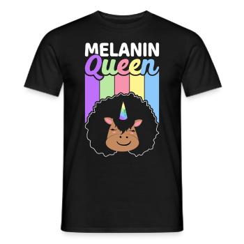 Brown Skin Queen Schwarze Geschichte - Männer T-Shirt - Schwarz - Vorne - AI Model Male 178 light (178cm)