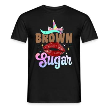 Melanin Brown Skin Black History - Men's T-Shirt - black - Front - AI Model Male 178 light (178cm)