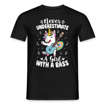 Bass Girl Bassiste - T-shirt homme - noir - Devant - AI Model Male 178 light (178cm)
