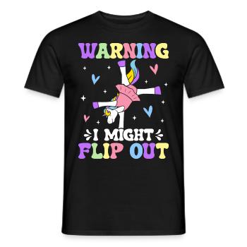 Lustige Gymnastik Turner Cartwheel - Männer T-Shirt - Schwarz - Vorne - AI Model Male 178 light (178cm)