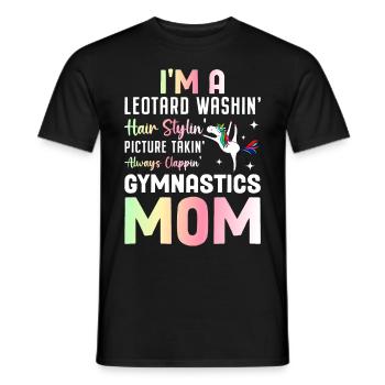 Maman gymnaste - T-shirt homme - noir - Devant - AI Model Male 178 light (178cm)
