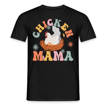 Groovy Poulet Maman Femme De Fermier - T-shirt homme - noir - Devant - AI Model Male 178 light (178cm)