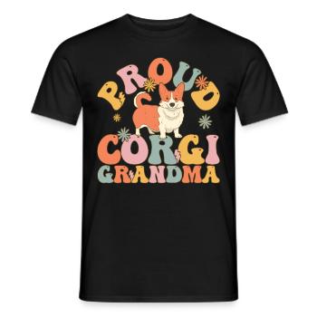 Groovy Dog - Männer T-Shirt - Schwarz - Vorne - AI Model Male 178 light (178cm)