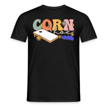 Groovy Femelle Cornhole Player Trou De Maïs - T-shirt homme - noir - Devant - AI Model Male 178 light (178cm)