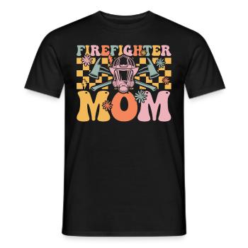 Groovy Fire Fighting - Men's T-Shirt - black - Front - AI Model Male 178 light (178cm)