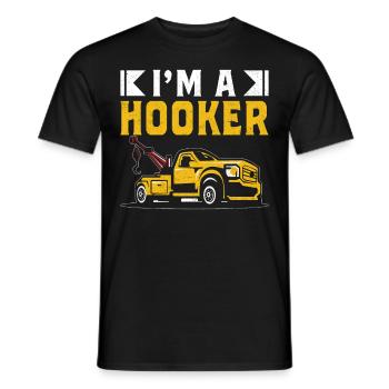 Lustiger Abschleppwagenfahrer Abschleppwagenfahrer - Männer T-Shirt - Schwarz - Vorne - AI Model Male 178 light (178cm)