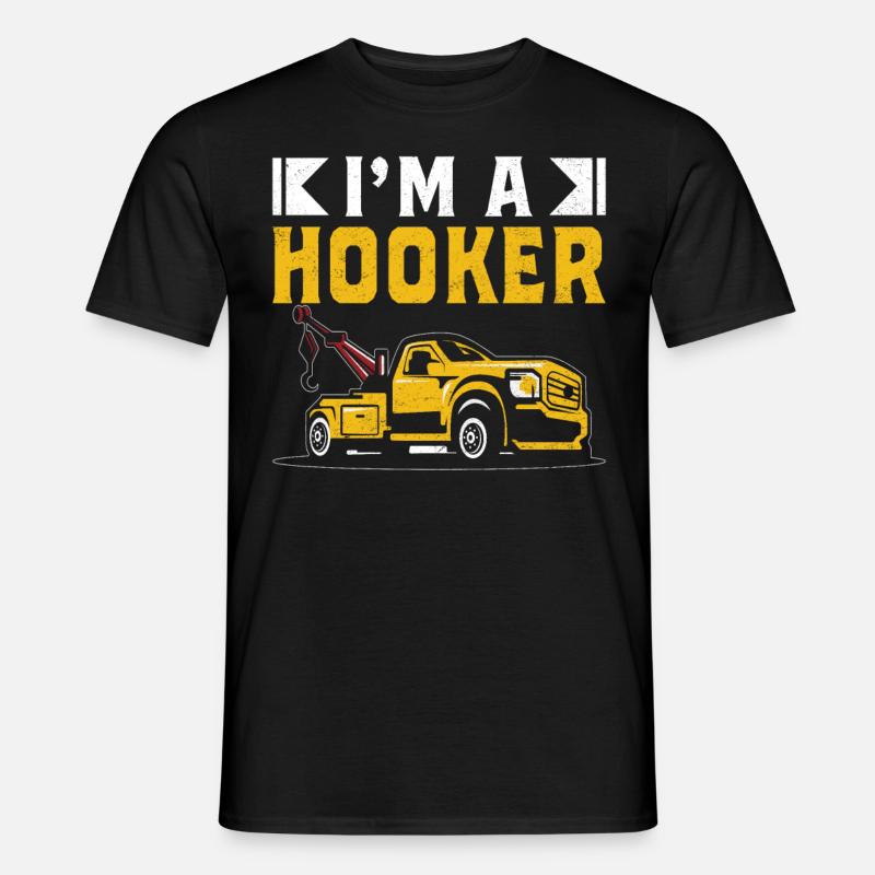 Lustiger Abschleppwagenfahrer Abschleppwagenfahrer - Männer T-Shirt - Schwarz