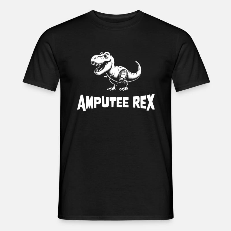 Amputierter Rex - Beinamputationsprothese - Männer T-Shirt - Schwarz