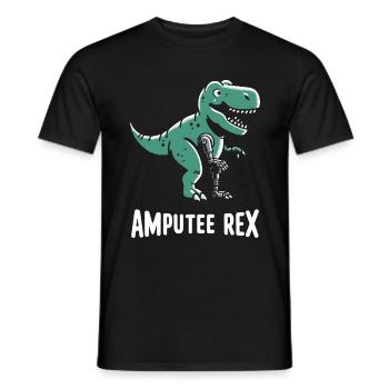 Amputierter Rex Tyrannosaurus Beinprothese - Männer T-Shirt - Schwarz - Vorne - AI Model Male 178 light (178cm)