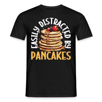 Funny Pancake Maker - Men's T-Shirt - black - Front - AI Model Male 178 light (178cm)