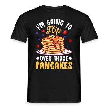 Funny Pancake Maker - Men's T-Shirt - black - Front - AI Model Male 178 light (178cm)