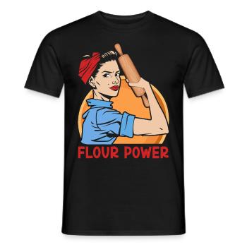 Funny Pancake Maker - Men's T-Shirt - black - Front - AI Model Male 178 light (178cm)