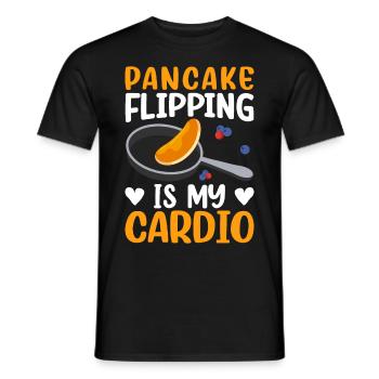 Funny Pancake Maker - Men's T-Shirt - black - Front - AI Model Male 178 light (178cm)