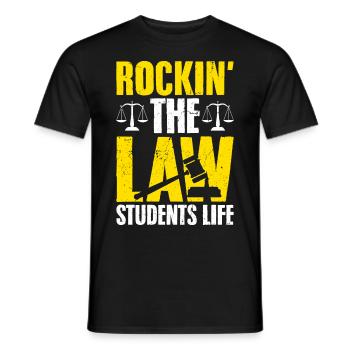 Law studies Future lawyer - Men's T-Shirt - black - Front - AI Model Male 178 light (178cm)