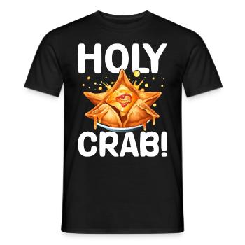 Funny Crab Rangoon Chinese Food - Men's T-Shirt - black - Front - AI Model Male 178 light (178cm)
