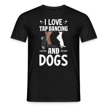 Tap Dance Tap Dancer Dog Lovers - Men's T-Shirt - black - Front - AI Model Male 178 light (178cm)