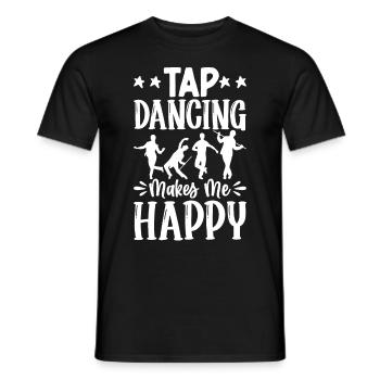 Tap Dance Tap Dancer - Men's T-Shirt - black - Front - AI Model Male 178 light (178cm)