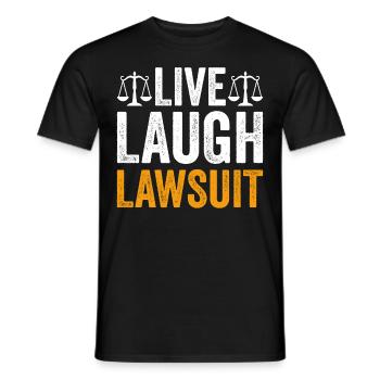 Étudiant en droit Diplôme en droit Futur avocat - T-shirt homme - noir - Devant - AI Model Male 178 light (178cm)