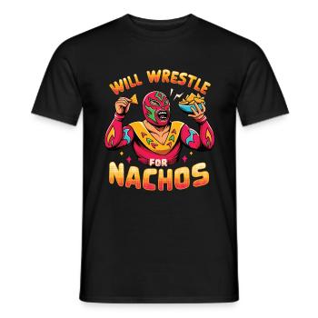 Mexikanischer Wrestling-ringer Lucha Libre Nacho - Männer T-Shirt - Schwarz - Vorne - AI Model Male 178 light (178cm)