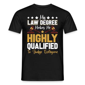 Drôle d’étudiant en droit - T-shirt homme - noir - Devant - AI Model Male 178 light (178cm)