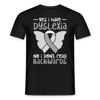 Dyslexia Awareness - Men's T-Shirt - black - Front - AI Model Male 178 light (178cm)