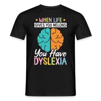 Dyslexia Awareness - Men's T-Shirt - black - Front - AI Model Male 178 light (178cm)