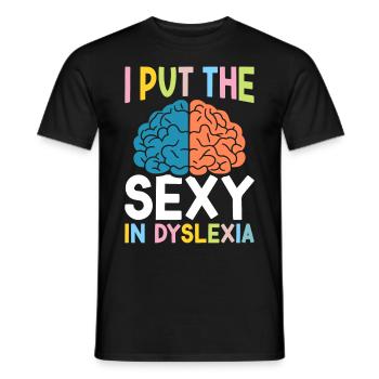 Drôle de conscience de la dyslexie Dyslexique - T-shirt homme - noir - Devant - AI Model Male 178 light (178cm)