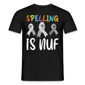 Lustige Legasthenie Bewusstsein Legastheniker - Männer T-Shirt - Schwarz - Vorne - AI Model Male 178 light (178cm)