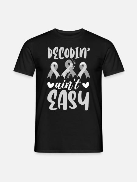 Funny Dyslexia Awareness Dyslexic - Men's T-Shirt - black