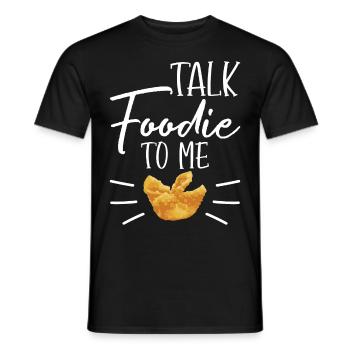 Funny Crab Rangoon Chinese Food - Men's T-Shirt - black - Front - AI Model Male 178 light (178cm)