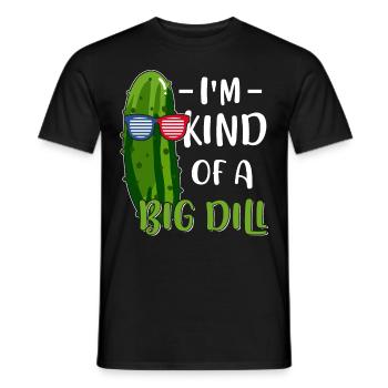 Cornichon végétarien végétalien - T-shirt homme - noir - Devant - AI Model Male 178 light (178cm)