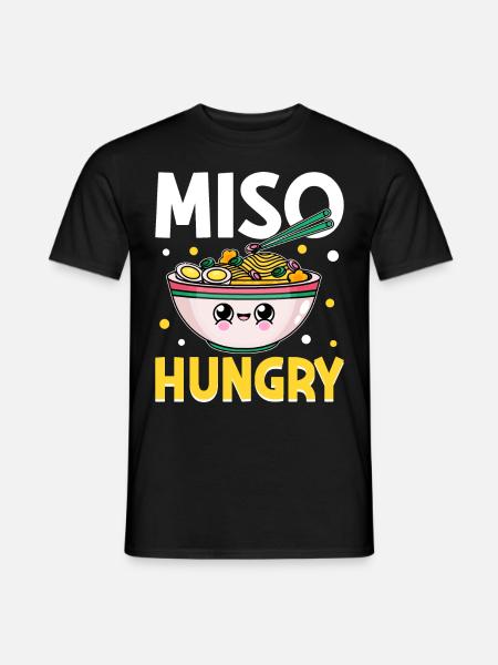 Zuppa di ramen, cibo giapponese - T-shirt uomo - nero