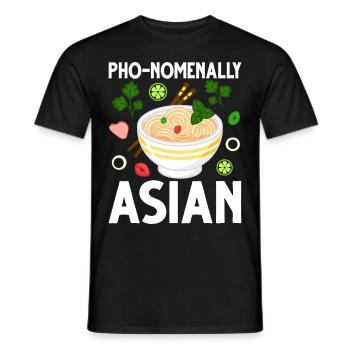 Soupe de nouilles vietnamienne Cuisine asiatique - T-shirt homme - noir - Devant - AI Model Male 178 light (178cm)