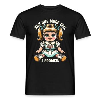 Puppenliebhaber Sammlerstück Vintage Porzellan - Männer T-Shirt - Schwarz - Vorne - AI Model Male 178 light (178cm)