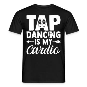 Claquettes Danseuse de claquettes - T-shirt homme - noir - Devant - AI Model Male 178 light (178cm)