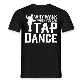 Funny dancing tap dancer - Men's T-Shirt - black - Front - AI Model Male 178 light (178cm)