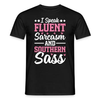 Drôle de fille du Sud - T-shirt homme - noir - Devant - AI Model Male 178 light (178cm)