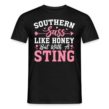 Lustiges Südstaatenmädchen - Männer T-Shirt - Schwarz - Vorne - AI Model Male 178 light (178cm)