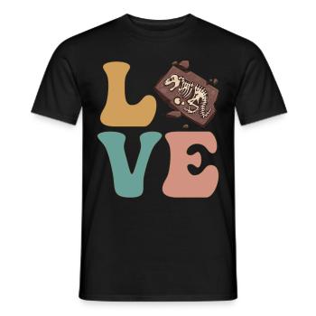 Fossil Hunting, Fossil Hunters, Paleontology - Men's T-Shirt - black - Front - AI Model Male 178 light (178cm)