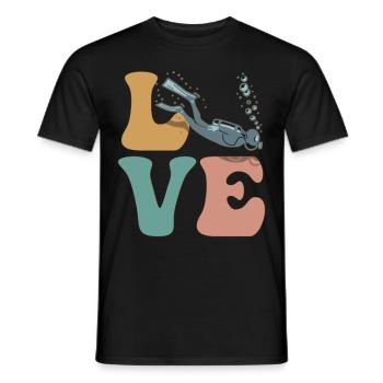 Scuba Diving Diving Diver - Men's T-Shirt - black - Front - AI Model Male 178 light (178cm)