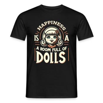 Poupée amant collection poupées Vintage porcelaine - T-shirt homme - noir - Devant - AI Model Male 178 light (178cm)