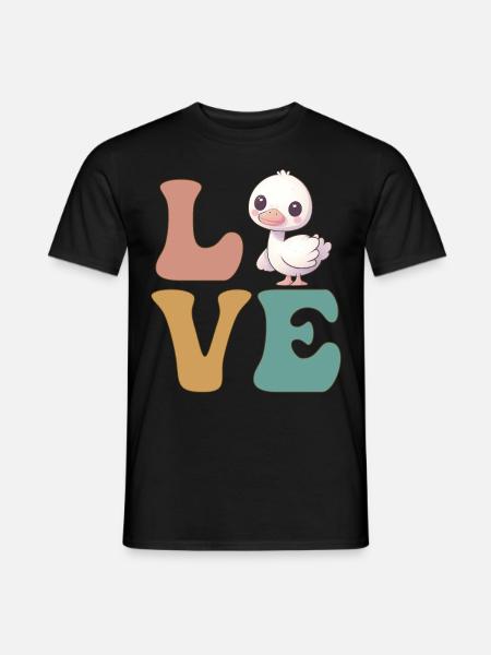 Cute Goose Duck Geese - Men's T-Shirt - black