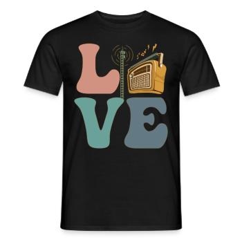 Radio Amateur Amateur Radio - Men's T-Shirt - black - Front - AI Model Male 178 light (178cm)